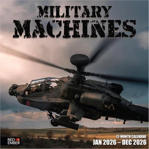 Calendario Máquinas Militares RED BEMBER 2026, 12 Meses, 12x24 Abierto, Papel Grueso - Imagen 1 de 12