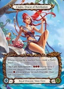 FOIL Cindra, Dracai of Retribution Flesh and Blood FAB promo Pro Tour Singapore - Picture 1 of 2