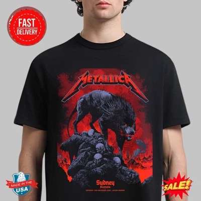 Camiseta Metalica M72 Sydney Australia 2025 At Accor Stadium On 15 Nov The Wolf Foto 1 de 2