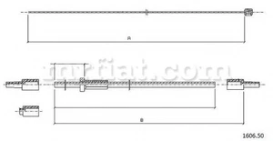 Fiat 124 132 Bonnet Cable New - Picture 1 of 2