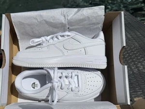 PRESCHOOL NIKE FORCE 1 LOW Lace WHITE (PS) 13 NEU - Bild 1 von 4