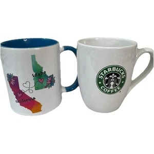 Lote de 2 tazas de té de café incluyendo Starbucks 2008 e Idaho California Love - Imagen 1 de 15