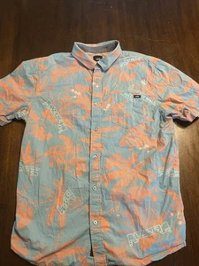 Vans Classic Fit Short Sleeve Button Up Shirt Size M - Picture 1 of 5