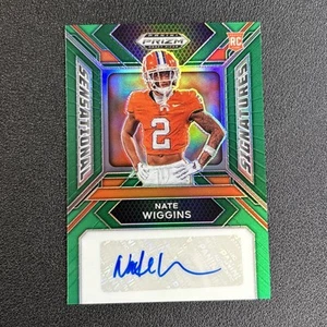 2024 NATE WIGGINS Prizm Draft Picks RC Auto Sensational Signatures Green Prizm - Picture 1 of 2