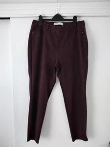 NEXT PLUM/BURGUNDY CROPPED JERSEY DENIM LEGGINGS/JEGGINGS SIZE 16 EX CON 🎀 - Picture 1 of 6