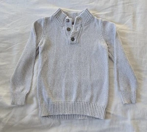 BRAND NEW W/O TAGS Carter's 5T Toddler Boys Long Sleeve Gray 100% Cotton Sweater - Picture 1 of 2