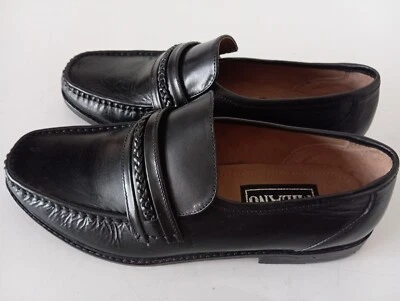  Zapatos negros sin cordones Milano para hombre talla 7 del Reino Unido Foto 1 de 4