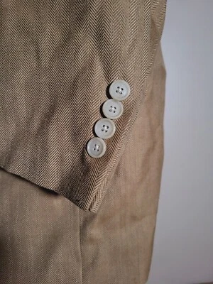 Chaqueta Abrigo Blazer 58L BIG TALL Marrón Bambú Tweed Espiga Deportiva Zona Confort Foto 1 de 4