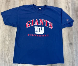 VTG New York Giants Champion Tshirt NFL Football XL Blue - Picture 1 of 10