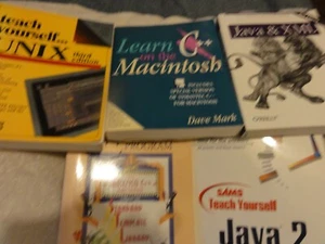 Computer Programming Books Lot -5 Paperback UNIX Macintosh C+++ JAVA 2 XML ANSI - Picture 1 of 6