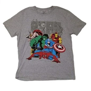 Marvel Avengers T Shirt Mens Size Large Tee Thor Captain America Spiderman Hulk - Picture 1 of 18
