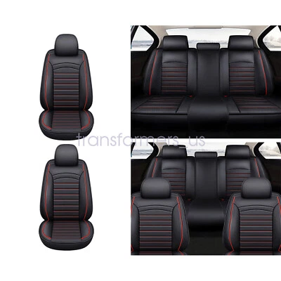 Fits Honda Car Seat Cover 5 Seat Full Set Covers Leather Front & Rear Protectors - Image 1 of 4