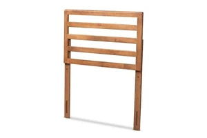 Baxton Studio Akemi Walnut Finished Wood Twin Size Headboard - Picture 1 of 8
