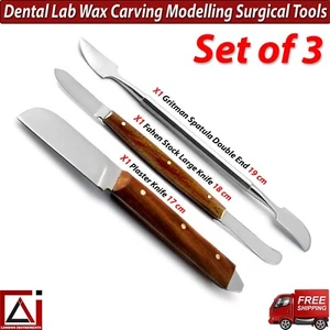 New Dental Lab Wax Carving Modelling Double Ended Surgical Instruments Set of 3 - Picture 1 of 7