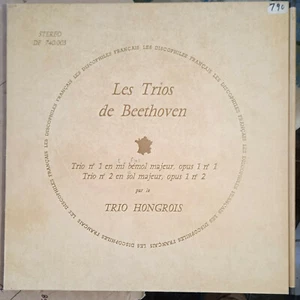 DISCOPHILES FRANCAISES STEREO DF 740.003 BEETHOVEN PNO TRIOS *SOLCHANY HUNGARIAN - Picture 1 of 4