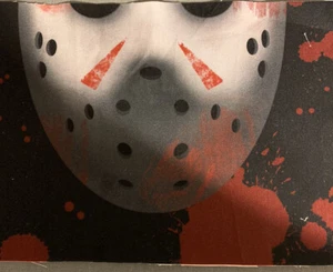 Freitag der 13. Jason Voorhees Mundpanel 100 % Baumwolle gewebt Erwachsenengröße 9 x 6 Zoll - Bild 1 von 1