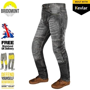 Mens CE Armoured Motorcycle Jeans Motorbike Pant Denim Trousers Made with Kevlar - Picture 1 of 14