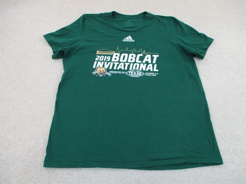 Ohio Bobcats Shirt Adult Extra Large Green College Football Adidas Mens A33 Cover