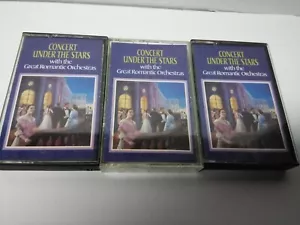 NEW SEALED VTG Concert Under The Stars Cassette 3 Tape Set W/ Storage Holder - Picture 1 of 15