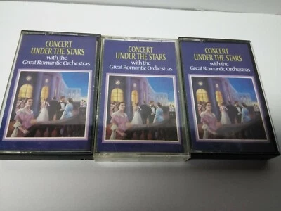 NEW SEALED VTG Concert Under The Stars Cassette 3 Tape Set W/ Storage Holder - Image 1 of 4
