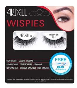 Pestañas postizas ligeras Ardell Wispies - 701 negras con pegamento DUO - Imagen 1 de 2
