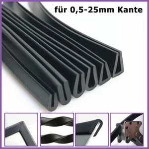 Gummi Kantenschutz U-Profil Gummidichtung Fassungsprofil Kantenschutzprofil - Picture 1 of 42