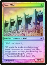 Steel Wall FOIL Mirrodin HEAVILY PLD Artifact Common MAGIC MTG CARD ABUGames