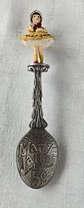 VTG Pewter Advertising 3D Spoon Franklin Mint Country Store MARY JANE PB - Picture 1 of 6