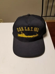 Vintage U.S.S. L.S.T 851 Navy Carrier Ship Snapback Hat, Military Collectible  - Picture 1 of 5