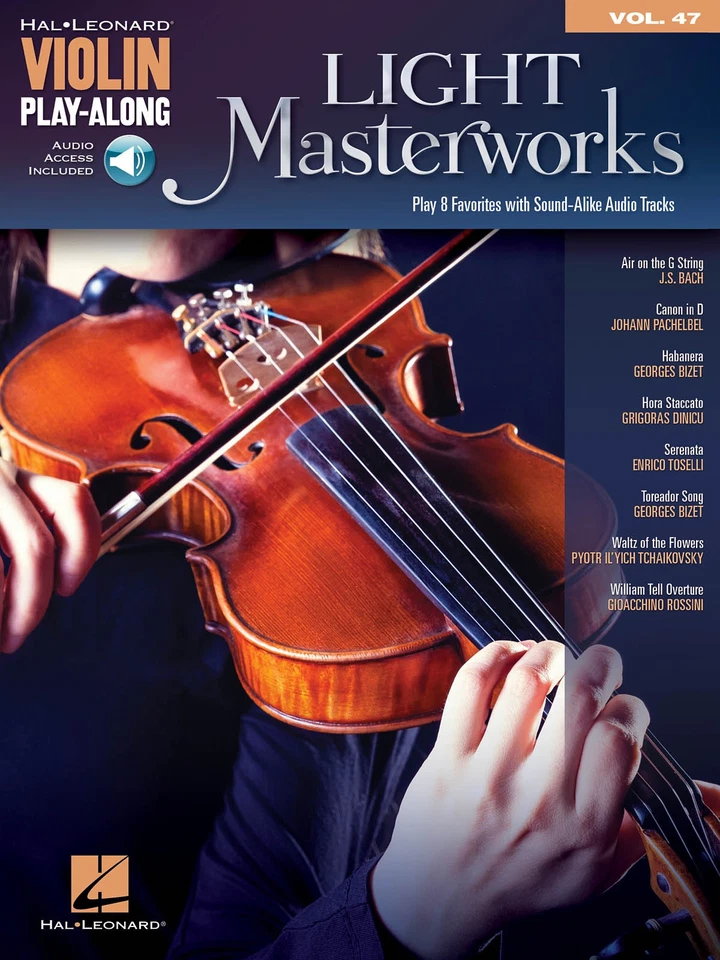 Light Masterworks Violin Play-Along Vol 47 Solo Sheet Music Book Online Audio - Image 1 of 1
