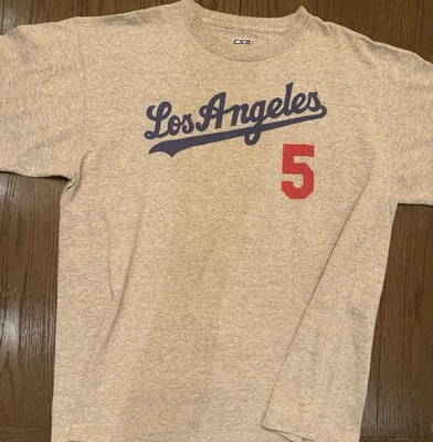 Рубашка Nomar Garciaparra Los Angeles Dodgers No5 серая XL MLB VF Imagewear 2007 - Изображение 1 из 4