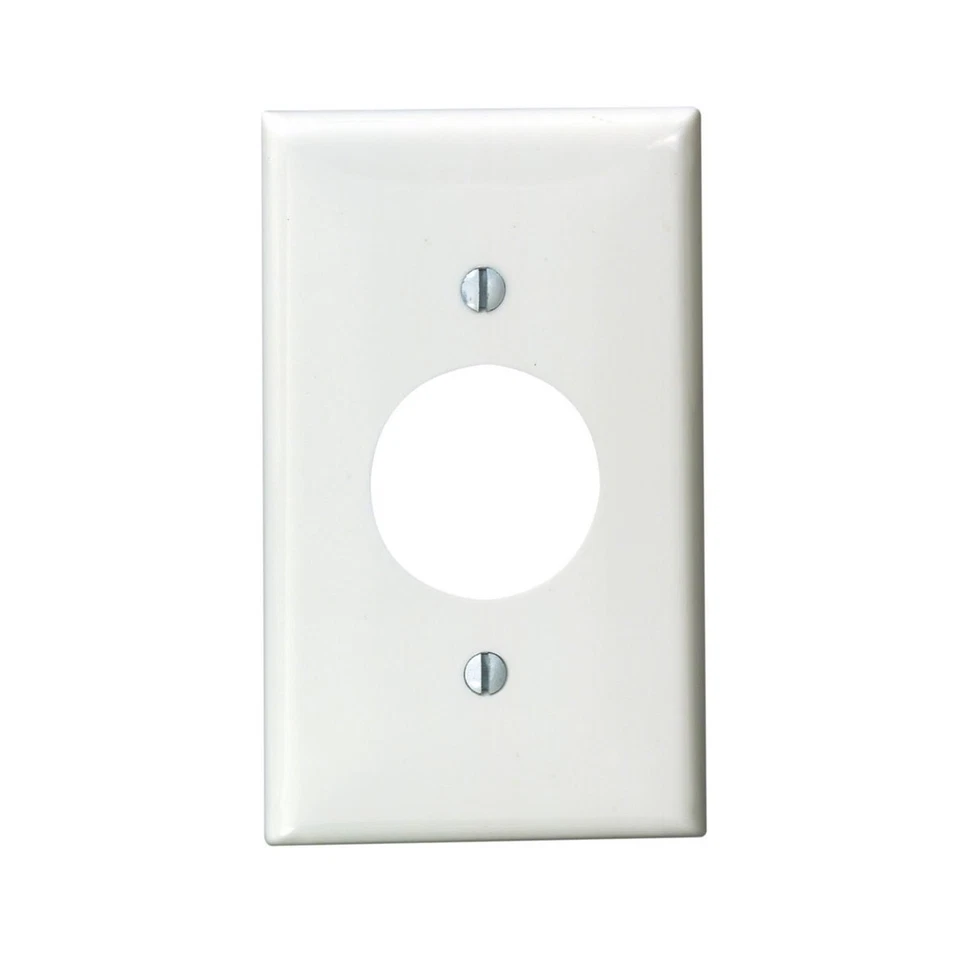Placa de pared de receptáculo de dispositivo de orificio único de 1,406 pulgadas Leviton de 1 velocidad, 80704-W, con... Foto 1 de 1