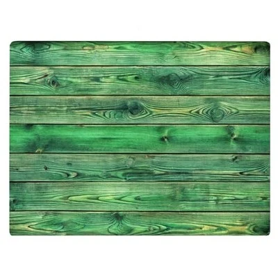 Tábua de cortar vidro cozinha grão madeira verde brilhante pintada Ocean Deco... - Imagem 1 de 4