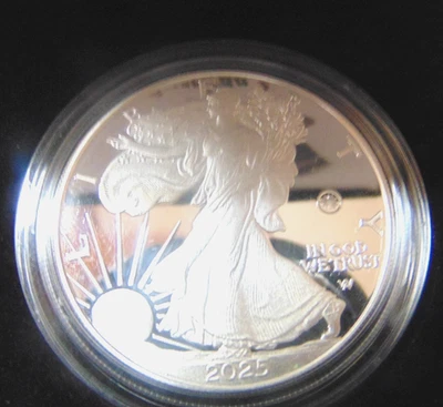 2025W Laser Engraved Silver Eagle Proof w/Privy mark - Image 1 of 4