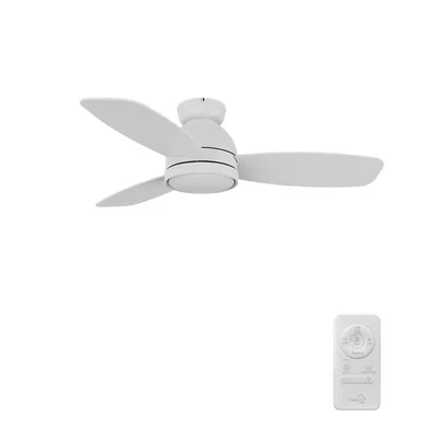 Thibault 44 In. Color Changing Integrated LED Indoor Matte White 10-Speed DC Cei - Image 1 of 4