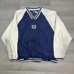Pullover giacca a vento Nike vintage anni 90 leggero uomo taglia 2XL blu/bianco - Foto 1 di 16