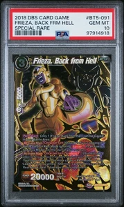 Tarjeta Dragon Ball Freezer Back from Hell SPR BT5-091 Foil Destroyer Kings PSA 10 - Imagen 1 de 2