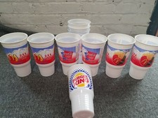 2002 Salt Lake Olympics McDonald's Coca Cola Cup Lot of 10 Empty 7"