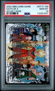 PSA 10 GEM MINT 2022 Oath of Z SCR BT17-149 Dragon Ball Super Ultimate Squad - Picture 1 of 2