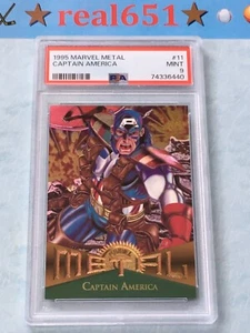 1995 Marvel Metal #11 Captain America | PSA 9 Mint | Steve Rogers - Bild 1 von 4