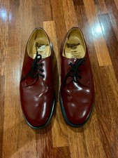 Used Vintage Dr Martens Made in England, Cherry red1461. UK size 8