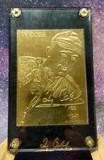 Ty Cobb Signed Card The Georgia Peach 22K Gold Serial # 002377 HOF 1936 VTG