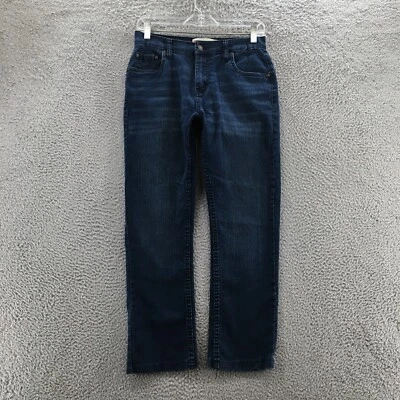 Levis 511 Slim Fit Cropped Jeans Mens 18R (actual 29x26.5) Blue Dark Wash Denim - Image 1 of 4