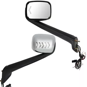 For Freightliner Cascadia 2018-2023 Left and Right Side Hood Signal Light Mirror - Foto 1 di 11