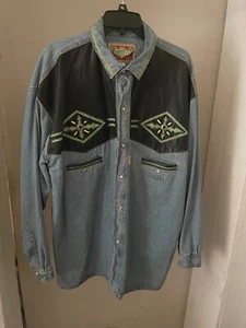 Vintage Shooter "Hooter" Denim Truckers Jacket Men’s L Fantastic Detailing - Picture 1 of 10