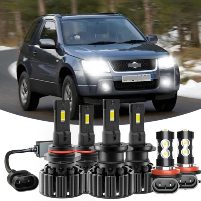 For 2006-2013 Suzuki Grand Vitara LED Headlight High/Low Beam/Fog Light Bulbs - Image 1 of 4