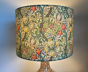 William Morris Golden Lily Floral Fabric Handmade Lampshade New - Picture 1 of 8