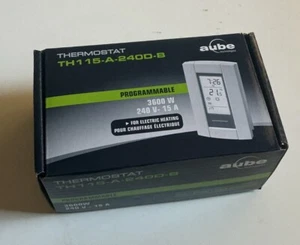 Aube TH115-A-240D-B Programmable Electronic Thermostat Supply Volts 240 V - Picture 1 of 6