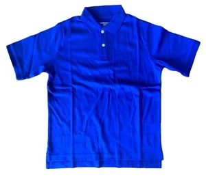 Lands End Kids Blue Polo Shirt M 10-12 Short Sleeve Cotton Classic Fit - Picture 1 of 6