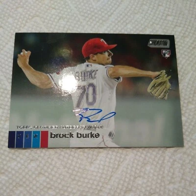 Brock Burke 2020 Stadium Club AUTOGRAPH ROOKIE CARD #ABBU Texas Rangers - Image 1 of 2